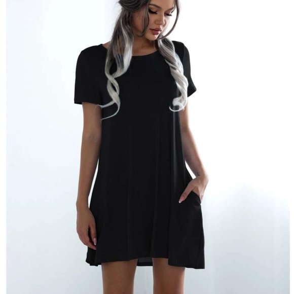 Dresses & Skirts - Final Price!(: Black Pocket T-Dress
